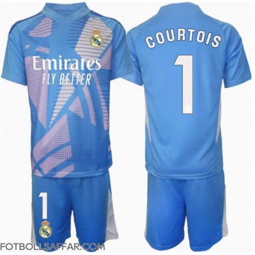 Real Madrid Thibaut Courtois #1 Målvakt Hemmadräkt Barn 2024-25 Kortärmad (+ Korta byxor)